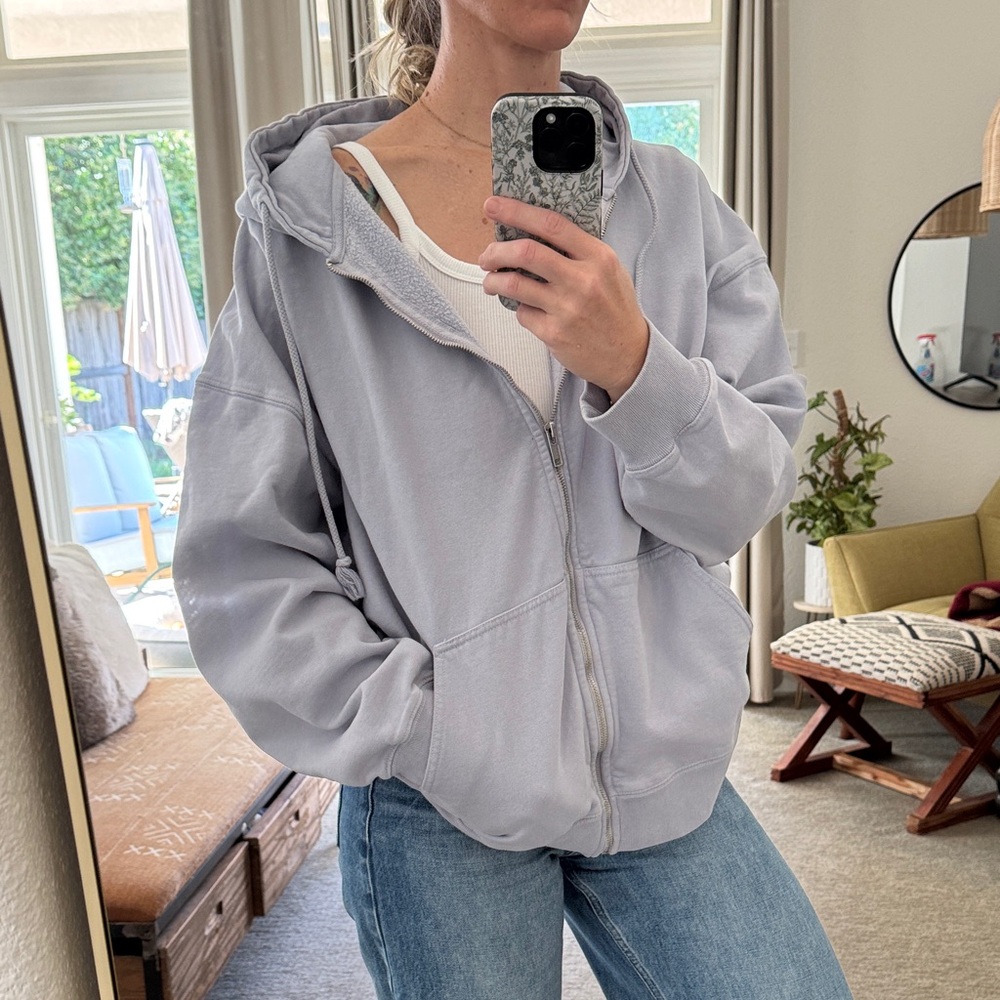 J Galt light blue Zip-Up Hoodie